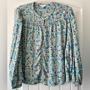 EUC Floral Blouse Women's sz L Spring